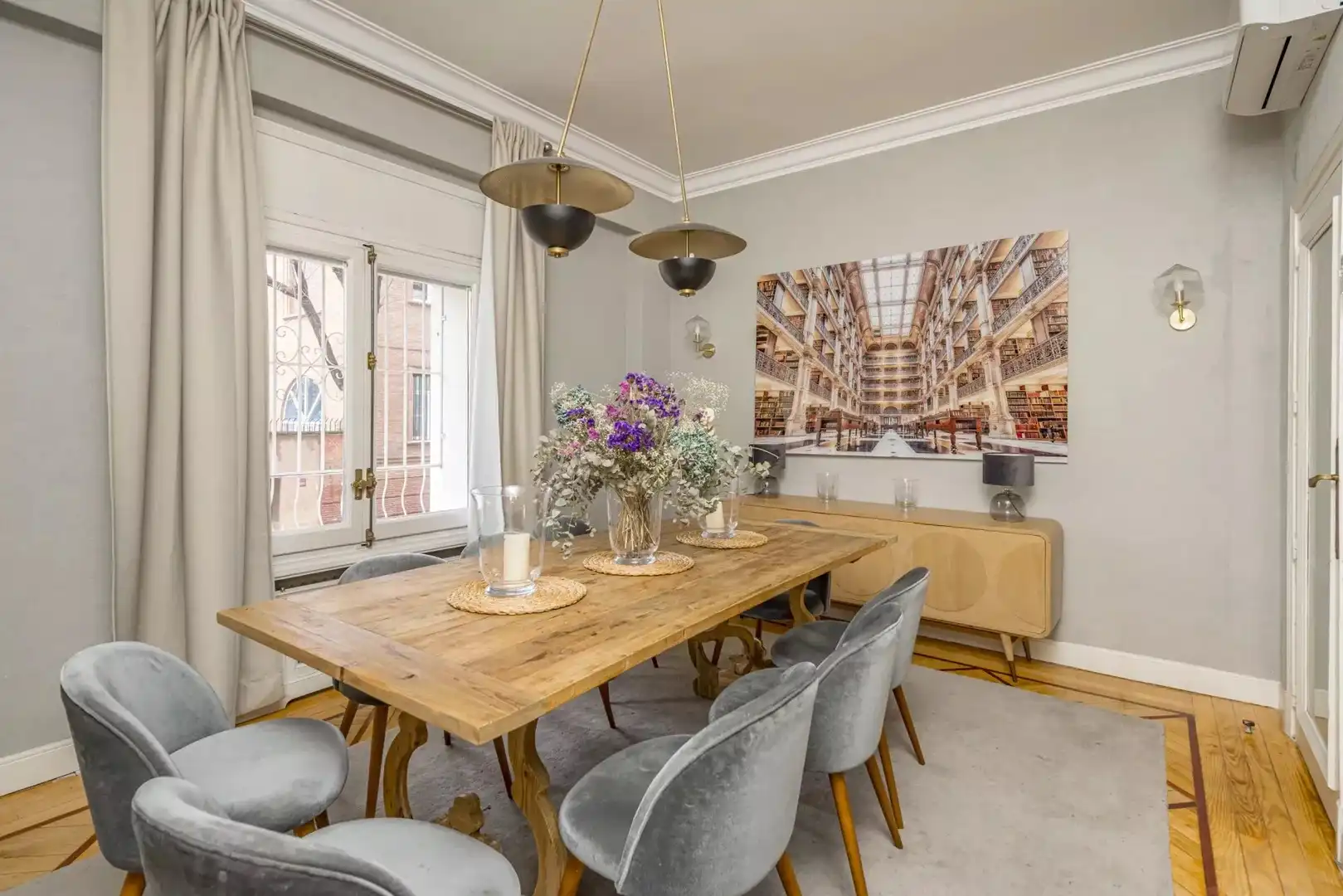 Dining room of Flat for rent in Madrid  with Air Conditioner, Heating and Terrace