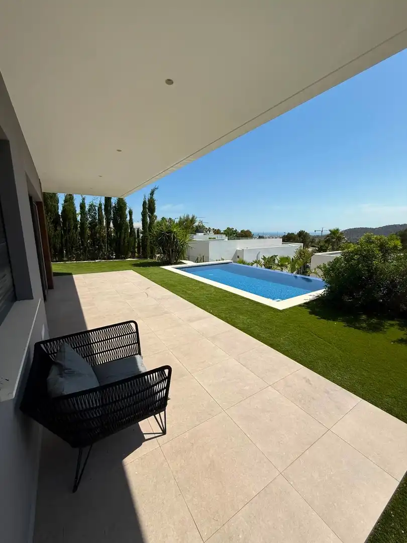 Terrace of Houses for rent in Finestrat  with Air Conditioner, Heating and Private garden