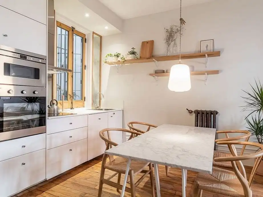 Kitchen of Apartments for rent in Badalona  with Parquet flooring, Storage room and Furnished