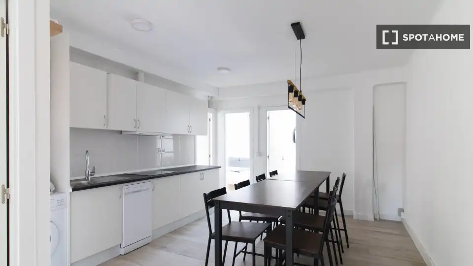 Kitchen of Flat for rent in Madrid  with Air Conditioner, Heating and Furnished