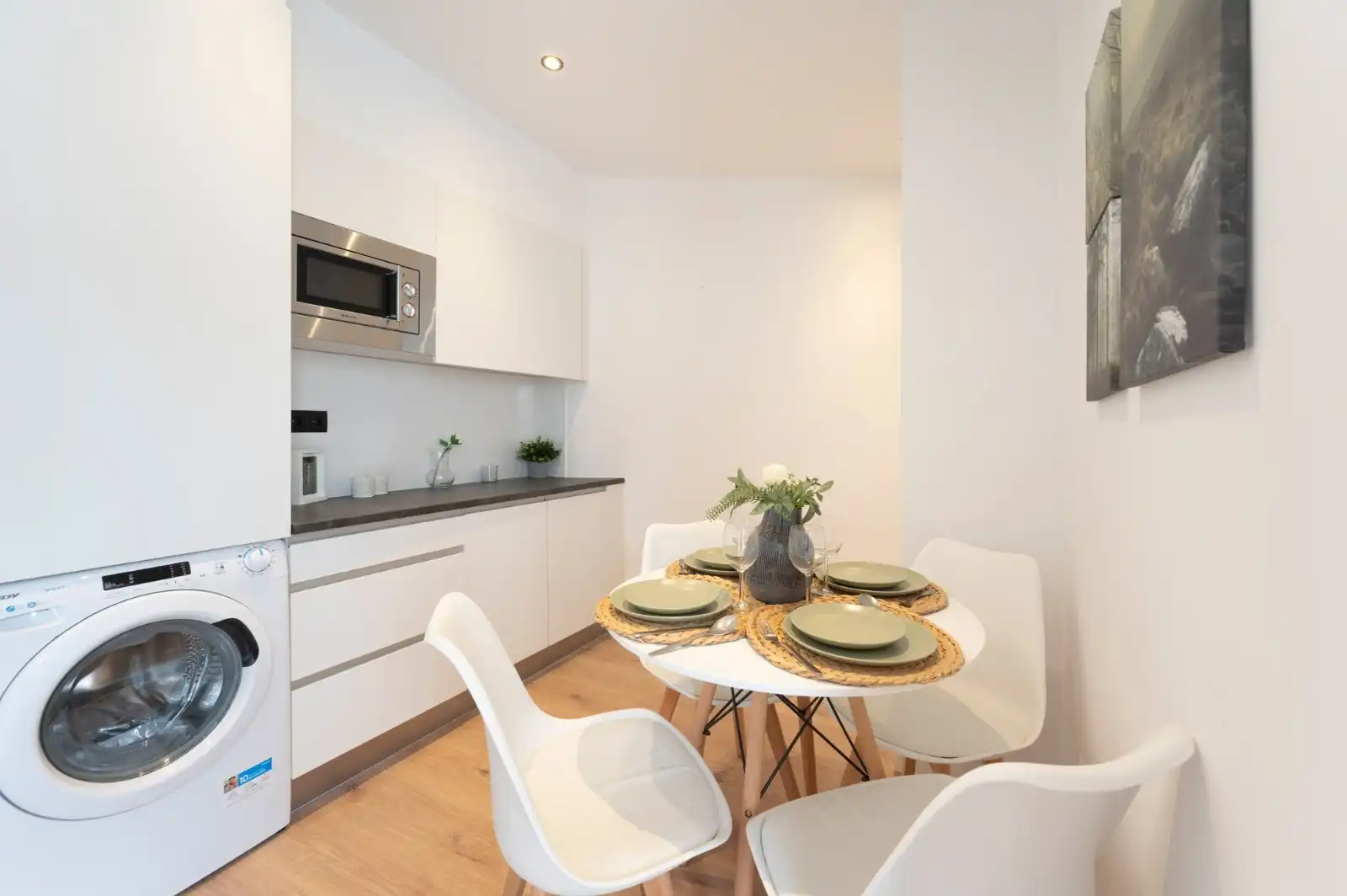 Küche von Wohnung zur Miete in Madrid mit Klimaanlage, Heizung und Parkett