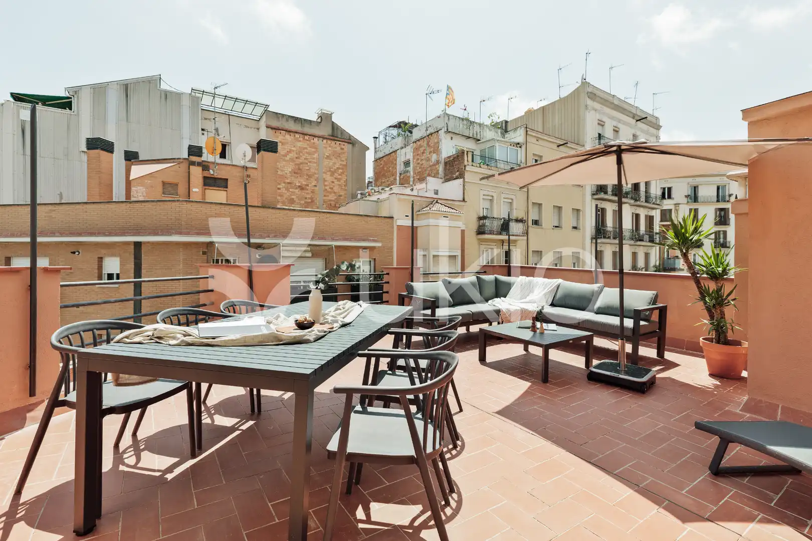 Terraza de Apartamento de alquiler en Barcelona con Aire acondicionado, Calefacción y Terraza