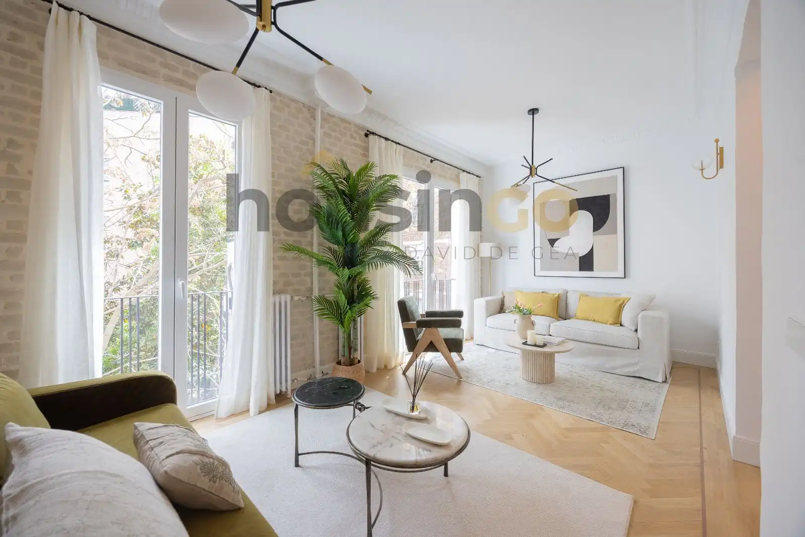 Living room of Flat for sale in  Madrid Capital  with Air Conditioner, Heating and Storage room