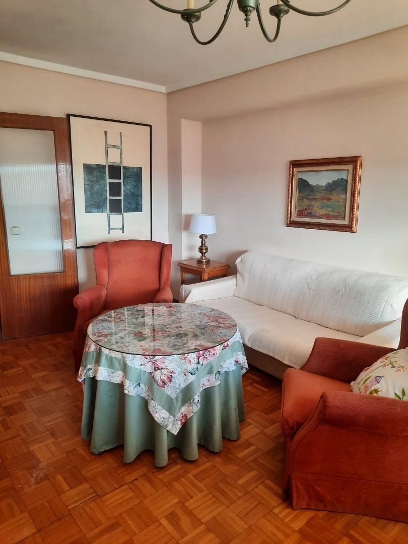 Sala d'estar de Pis de lloguer en  Zaragoza Capital amb Calefacció, Moblat i Forn