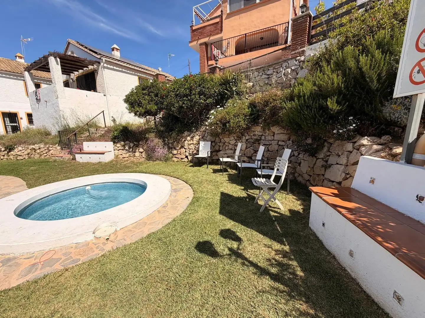 Jardí de Casa adosada de lloguer en Mijas amb Aire condicionat, Calefacció i Jardí privat