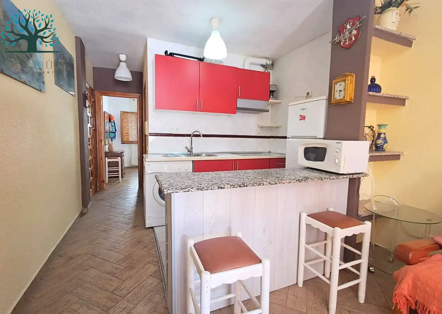 Kitchen of Apartments for sale in Mazarrón  with Air Conditioner, Terrace and Furnished
