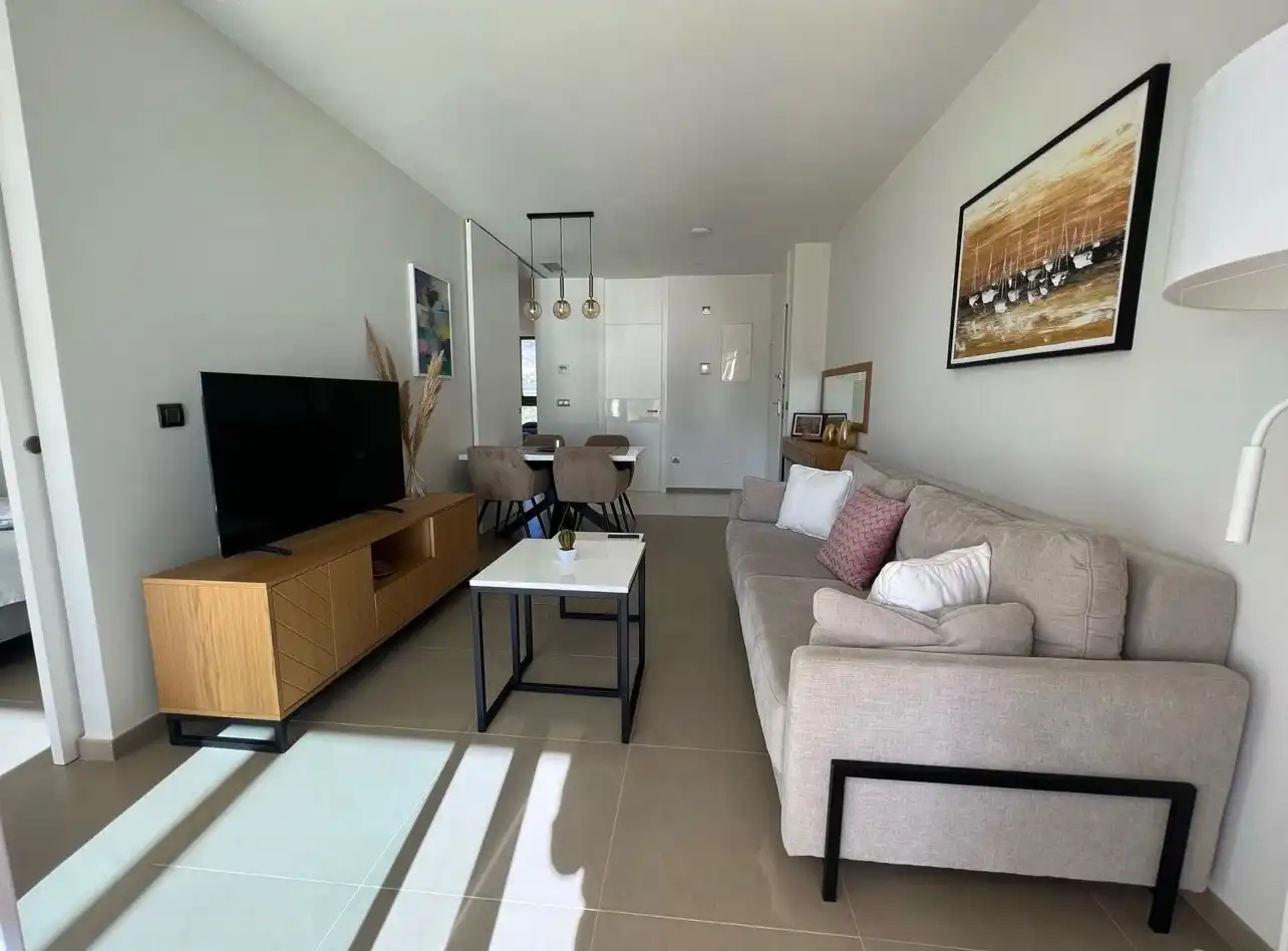 Living room of Flat for rent in Benidorm  with Furnished, TV and Balcony