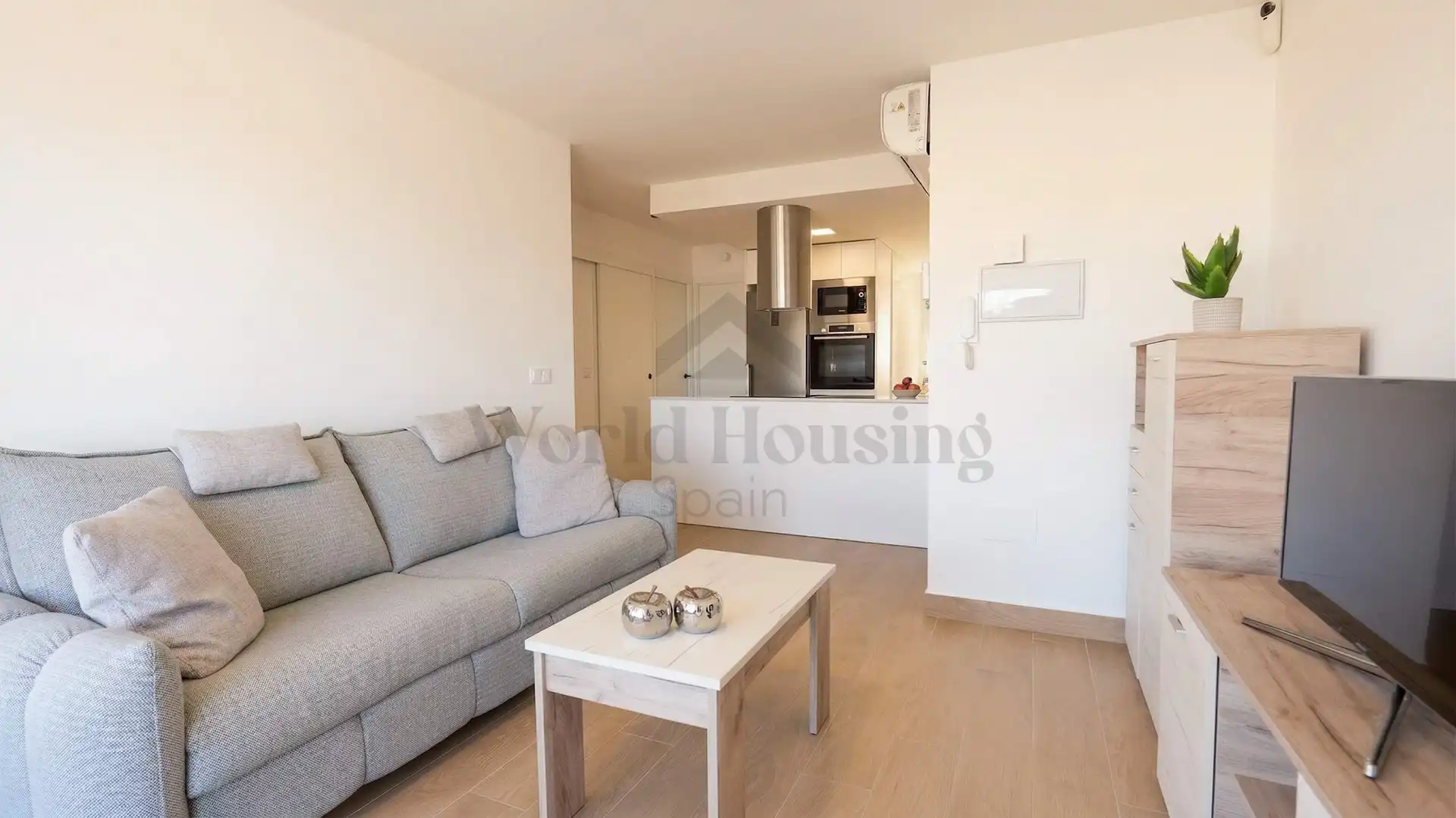 Sala d'estar de Apartament en venda en Santa Pola amb Aire condicionat, Calefacció i Moblat