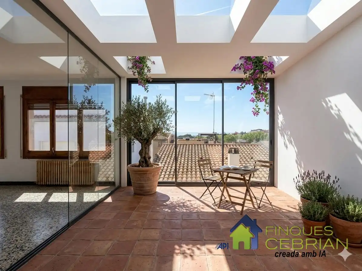 Terraza de Casa adosada en venta en Alella con Calefacción y Horno