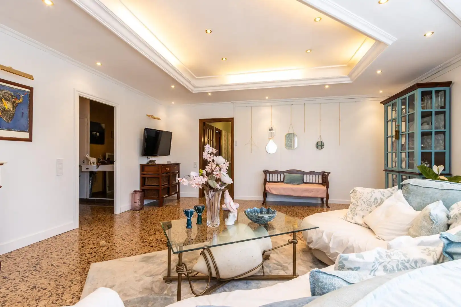 Wohnzimmer von Einfamilien-Reihenhaus zum Verkauf in Terrassa mit Heizung und Terrasse