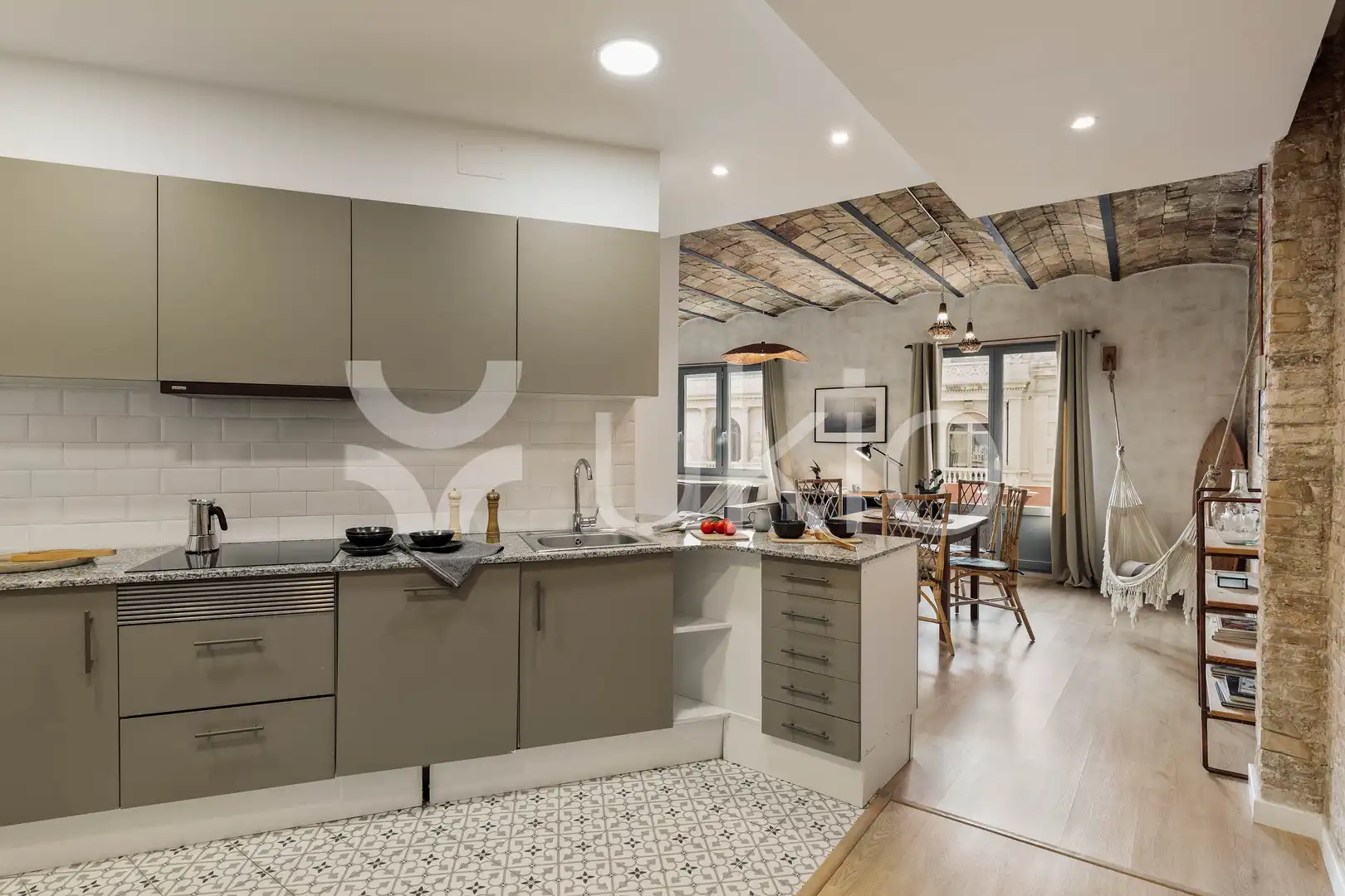 Kitchen of Apartments for rent in Barcelona  with Air Conditioner, Heating and Furnished
