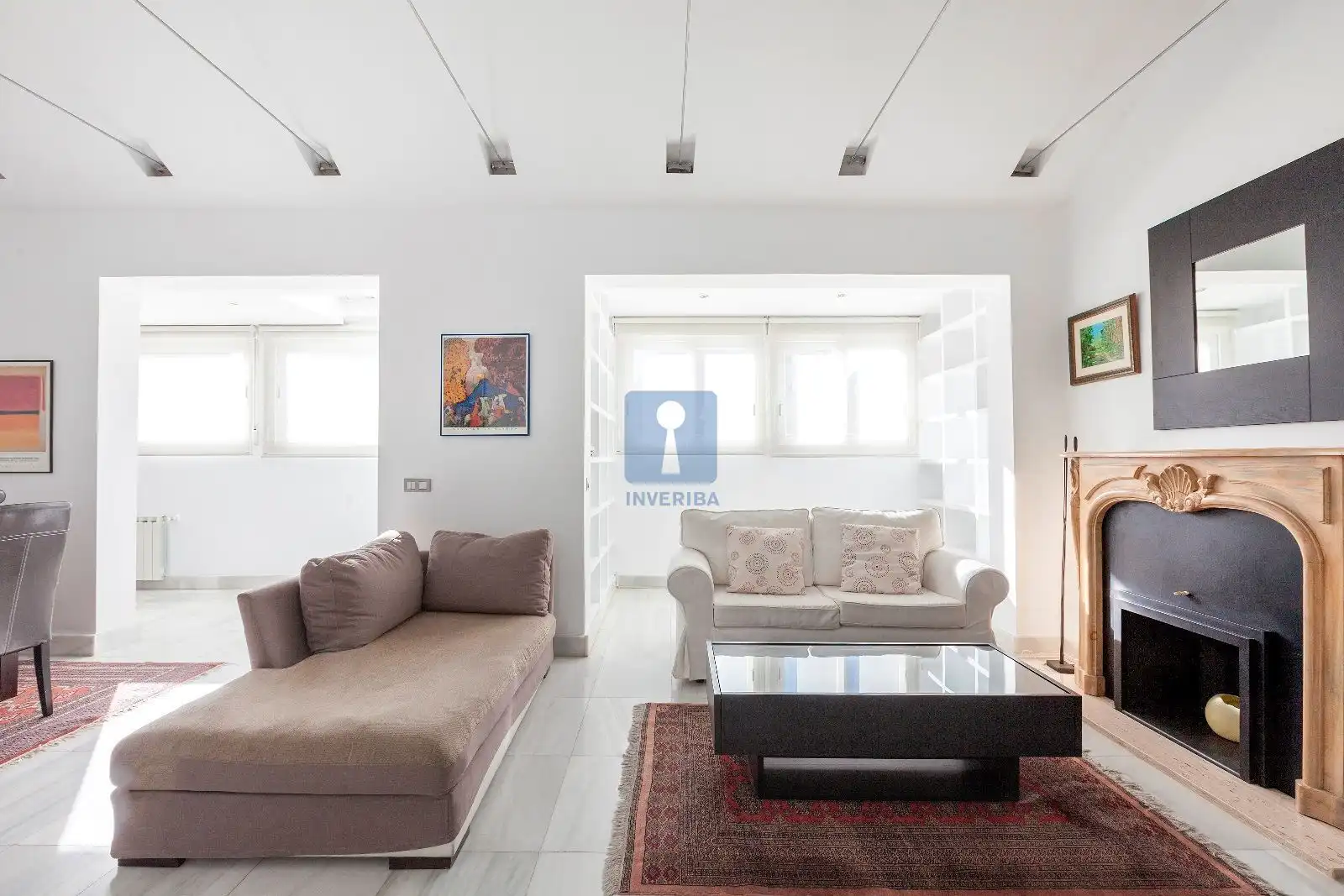 Living room of Attic for rent in Madrid  with Air Conditioner, Heating and Storage room