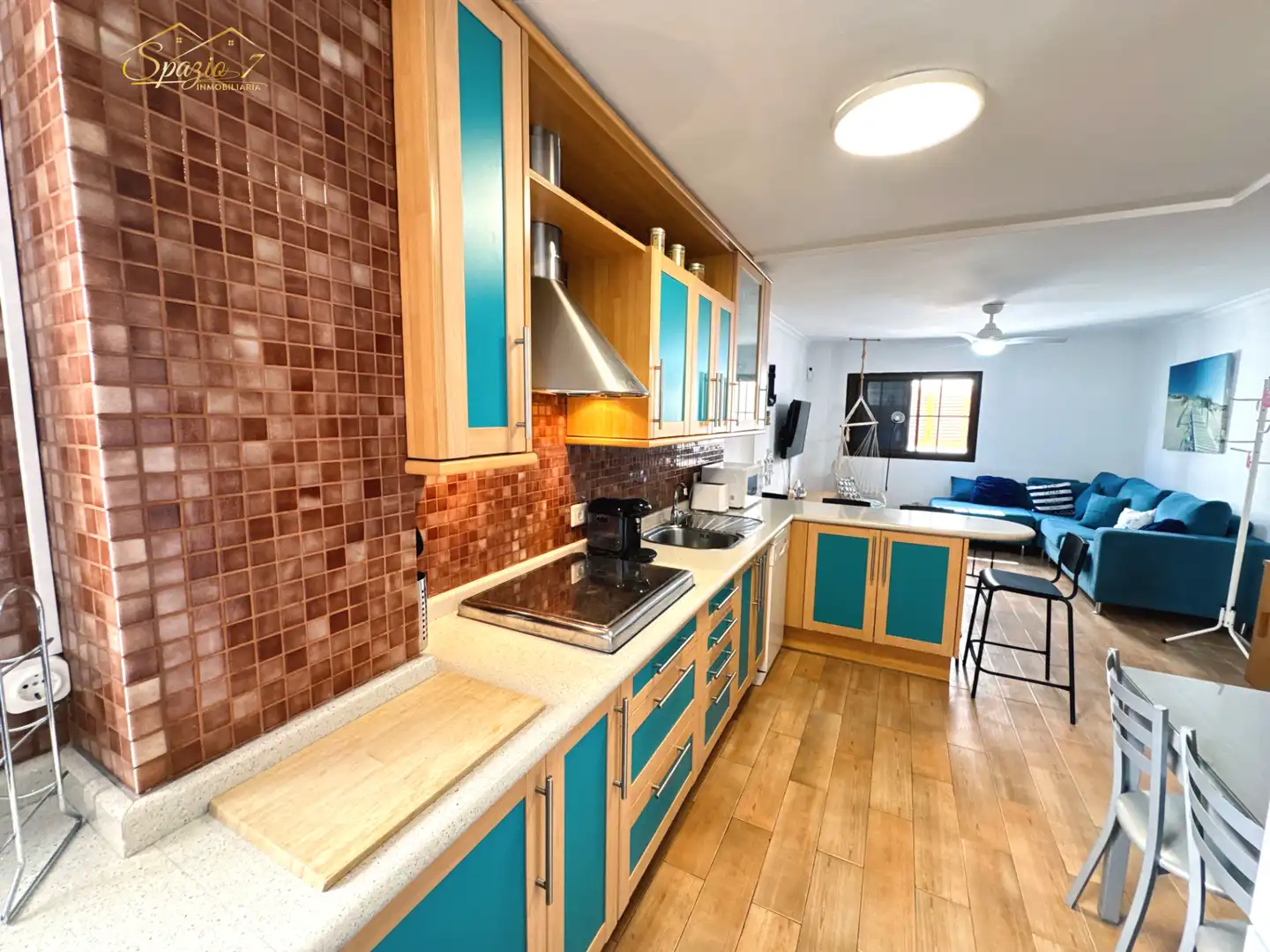 Cocina de Piso de alquiler en Agaete con Amueblado, Horno y Lavadora