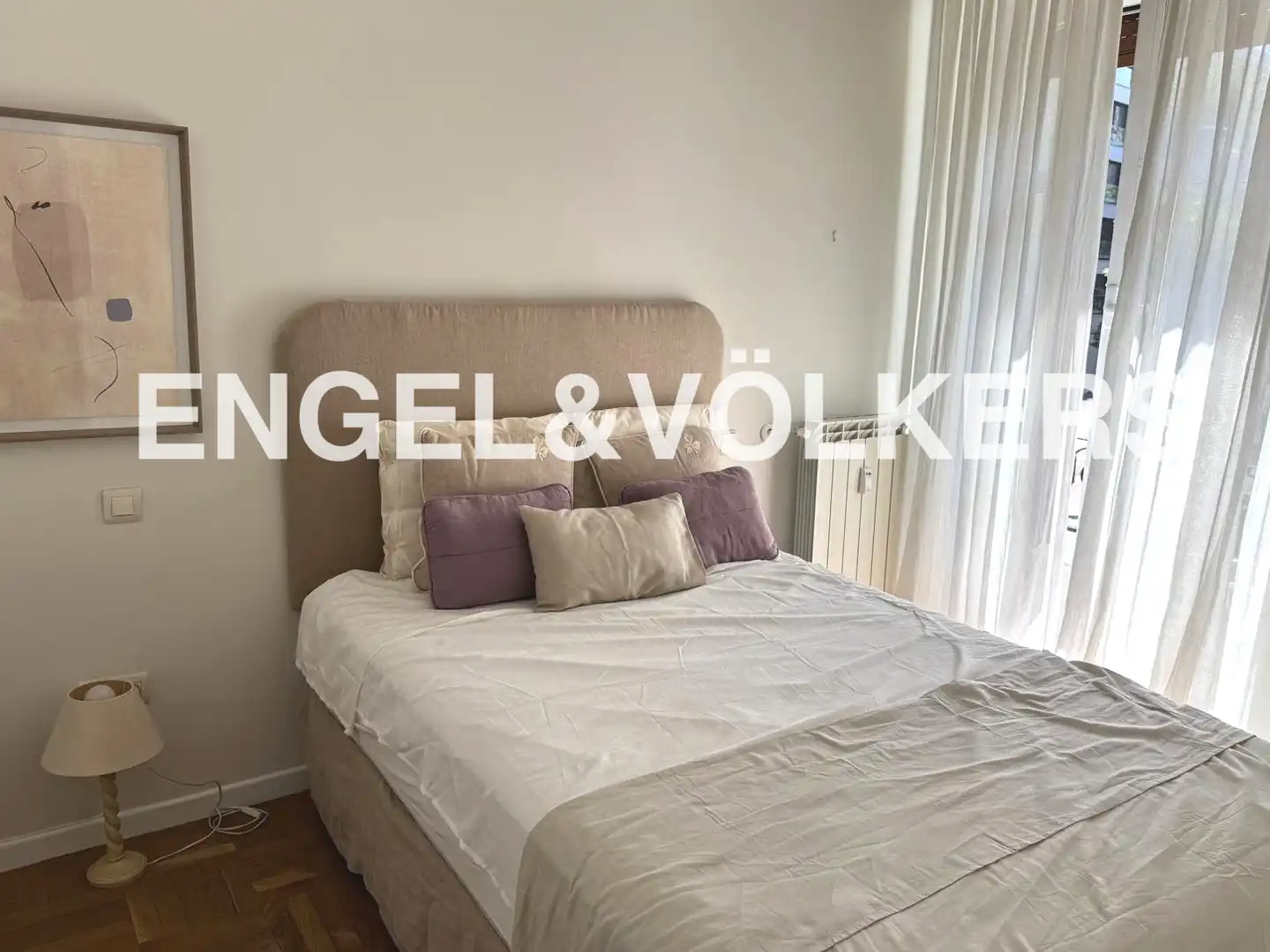 Schlafzimmer von Wohnung zur Miete in Madrid mit Klimaanlage, Heizung und Parkett
