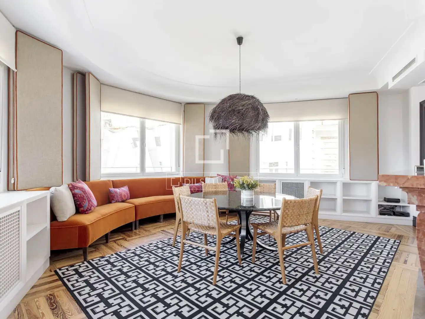 Esszimmer von Wohnung zur Miete in Madrid mit Klimaanlage, Heizung und Parkett