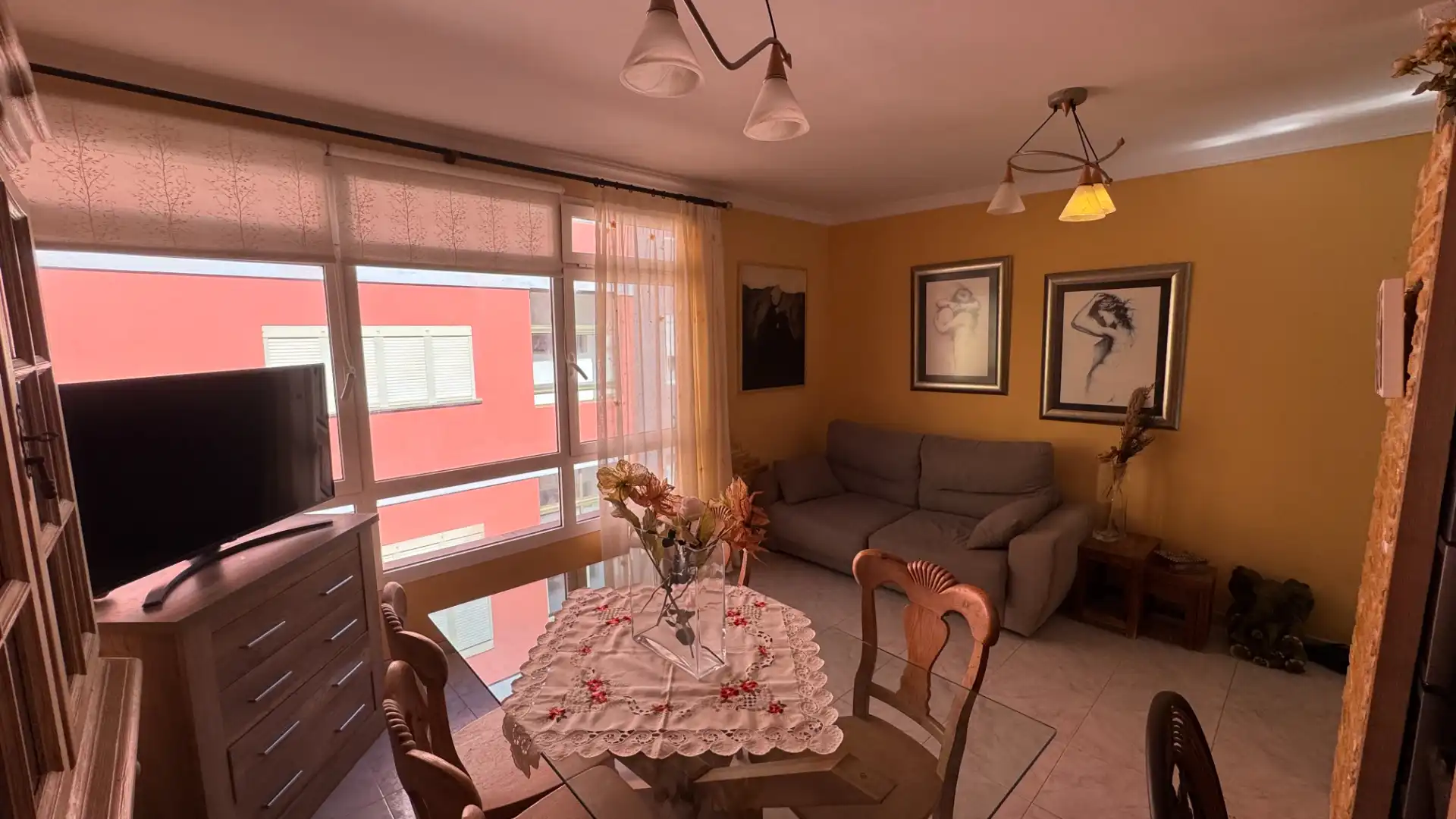 Sala de estar de Piso en venta en Las Palmas de Gran Canaria con Terraza