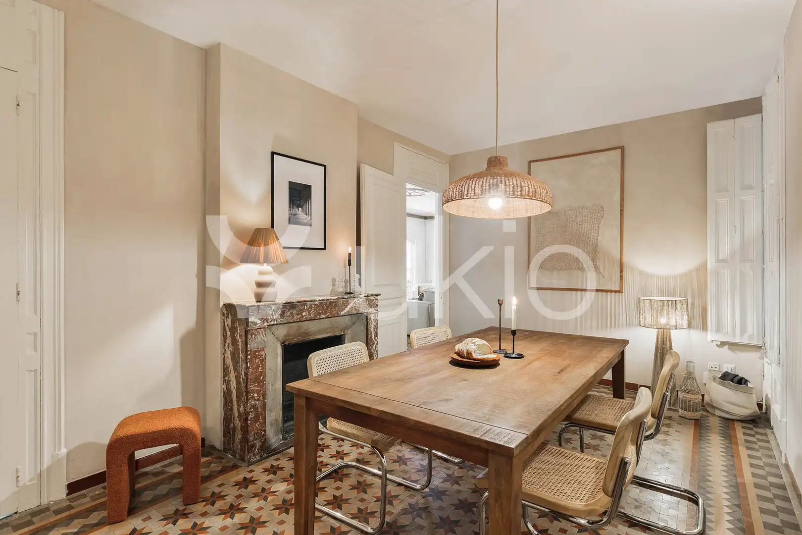 Comedor de Apartamento de alquiler en Barcelona con Calefacción, Terraza y Amueblado