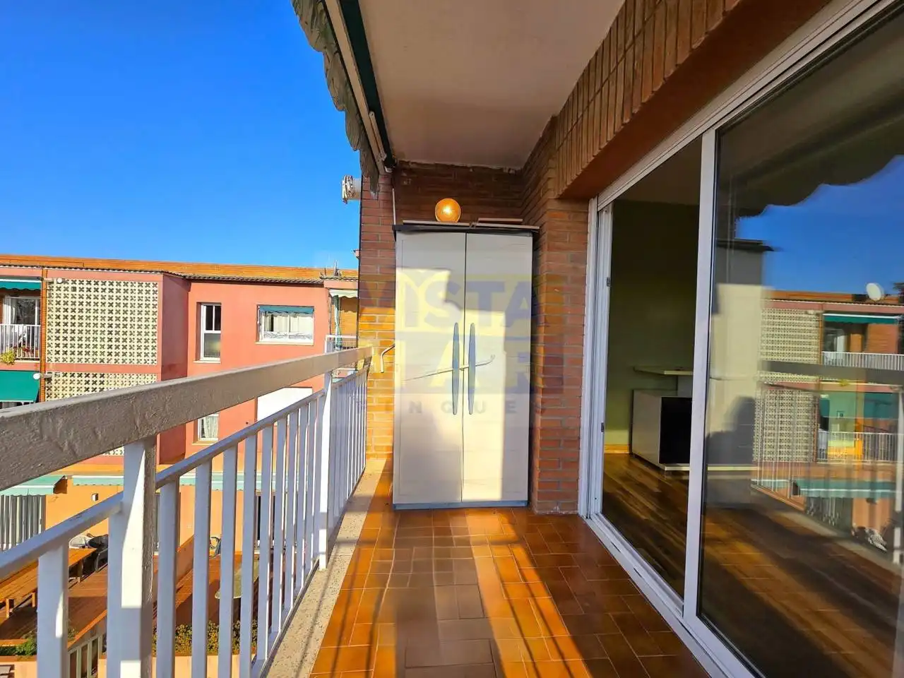 Balcony of Attic for rent in Cubelles  with Air Conditioner, Heating and Parquet flooring