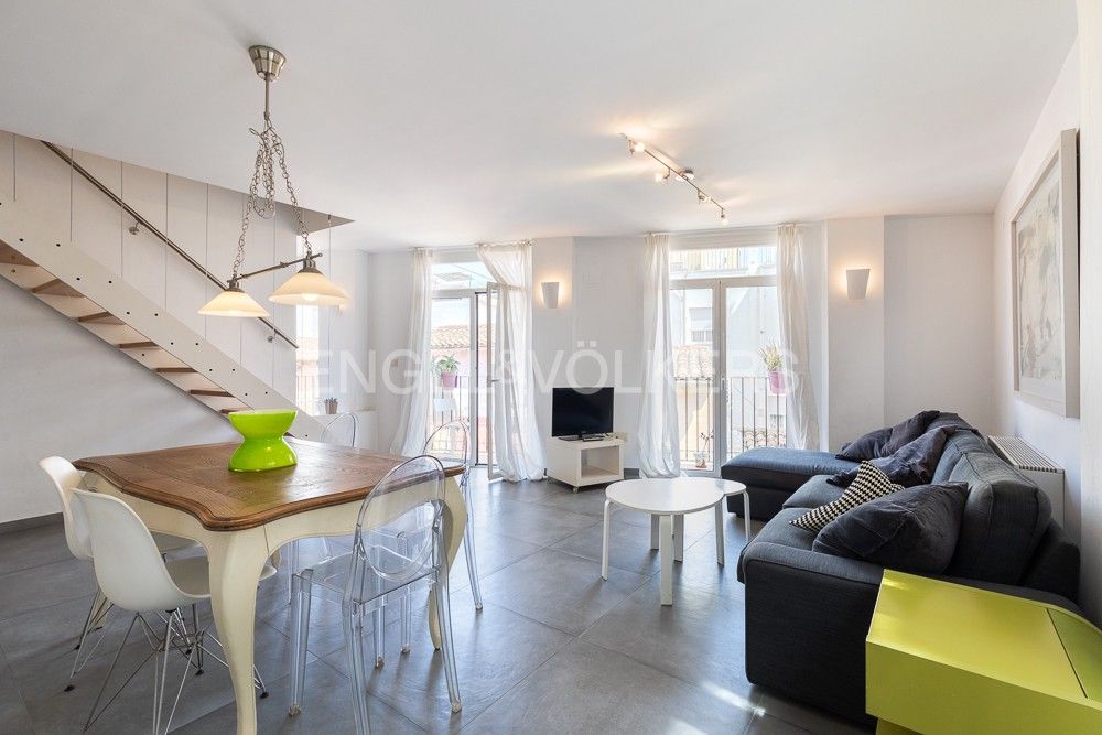Living room of Apartment to rent in  Valencia Capital  with Air Conditioner, Heating and Furnished