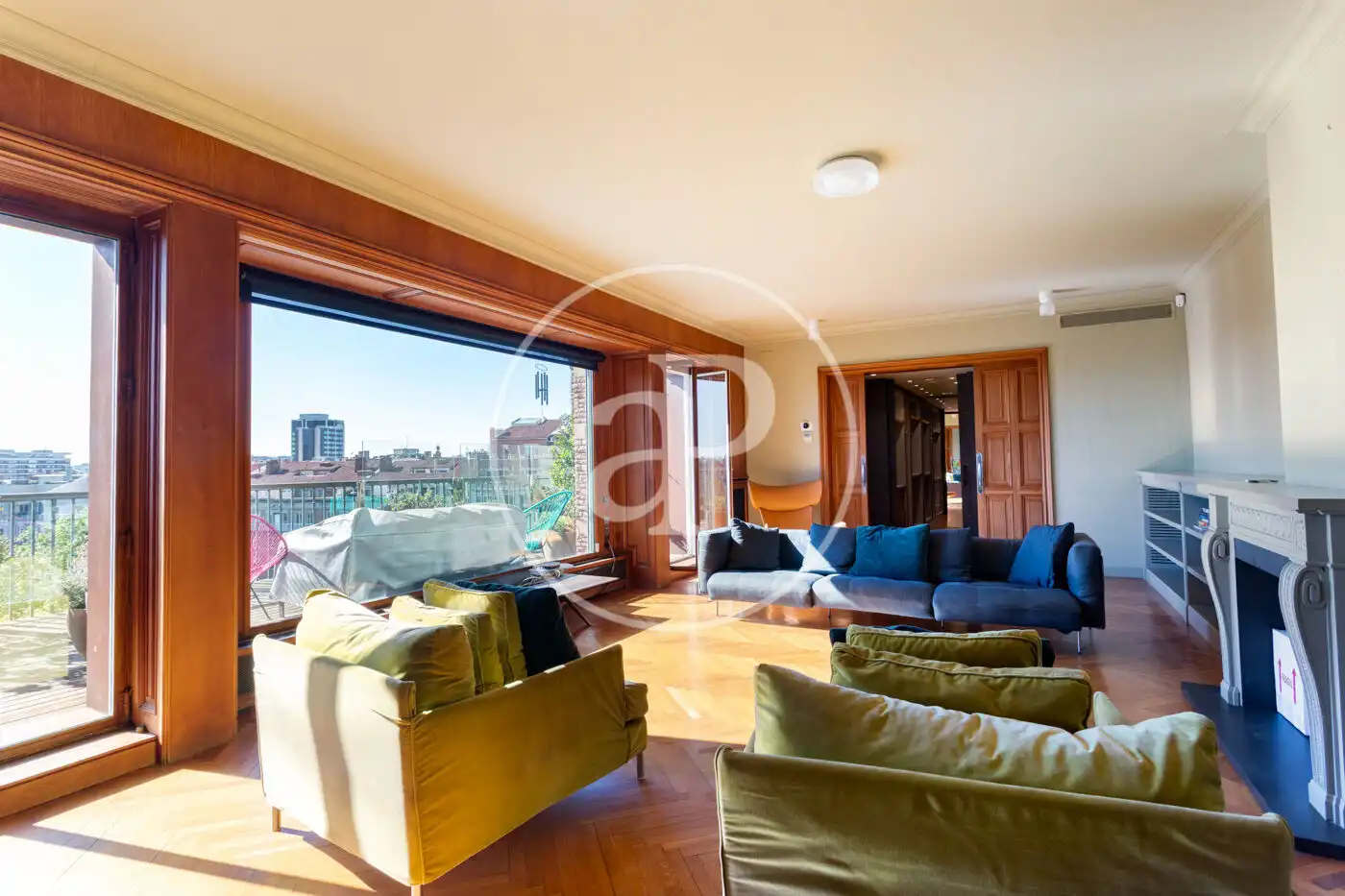 Living room of Attic for rent in Barcelona  with Air Conditioner, Heating and Terrace