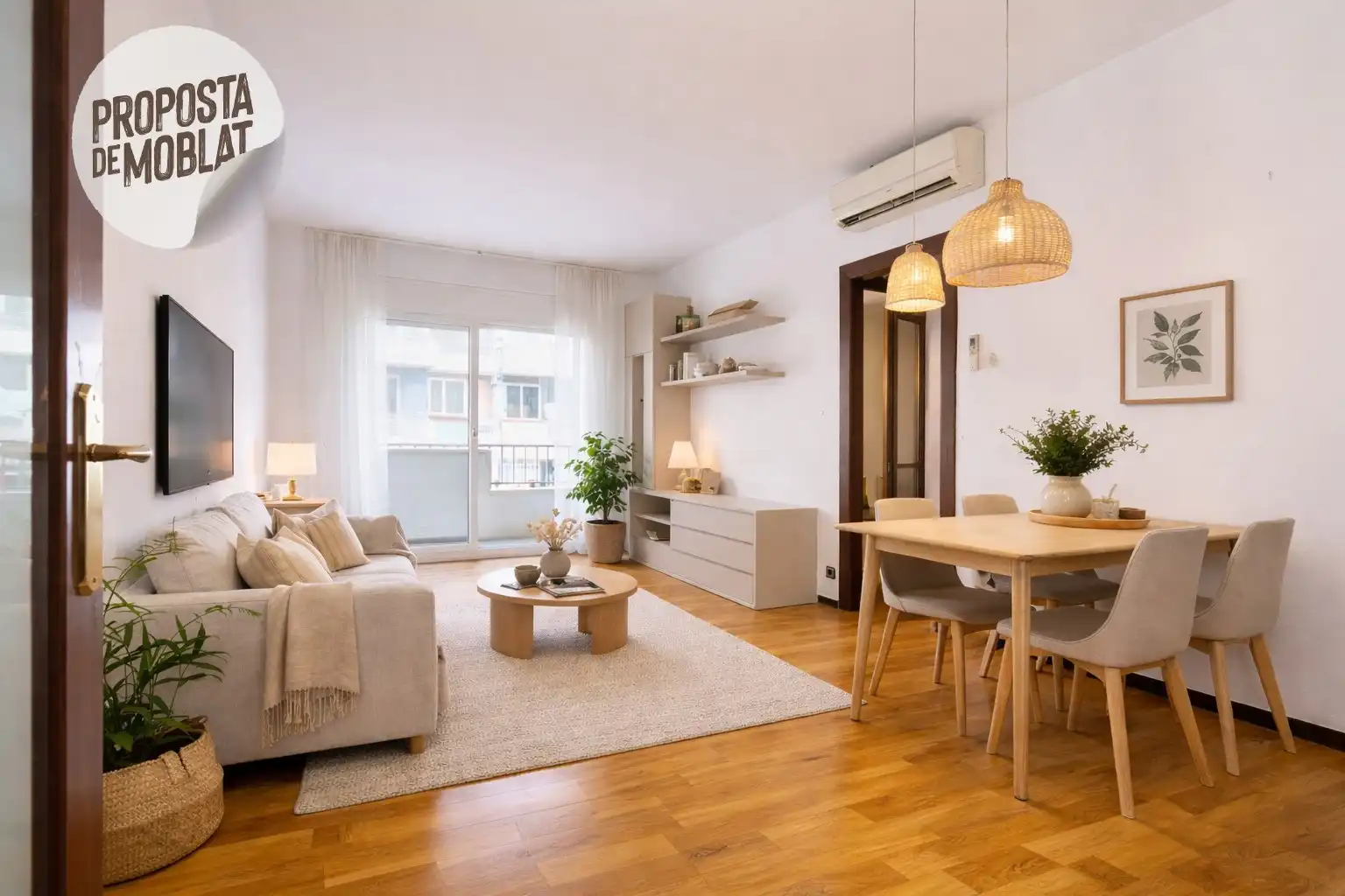 Living room of Flat for sale in  Barcelona Capital  with Air Conditioner, Heating and Furnished