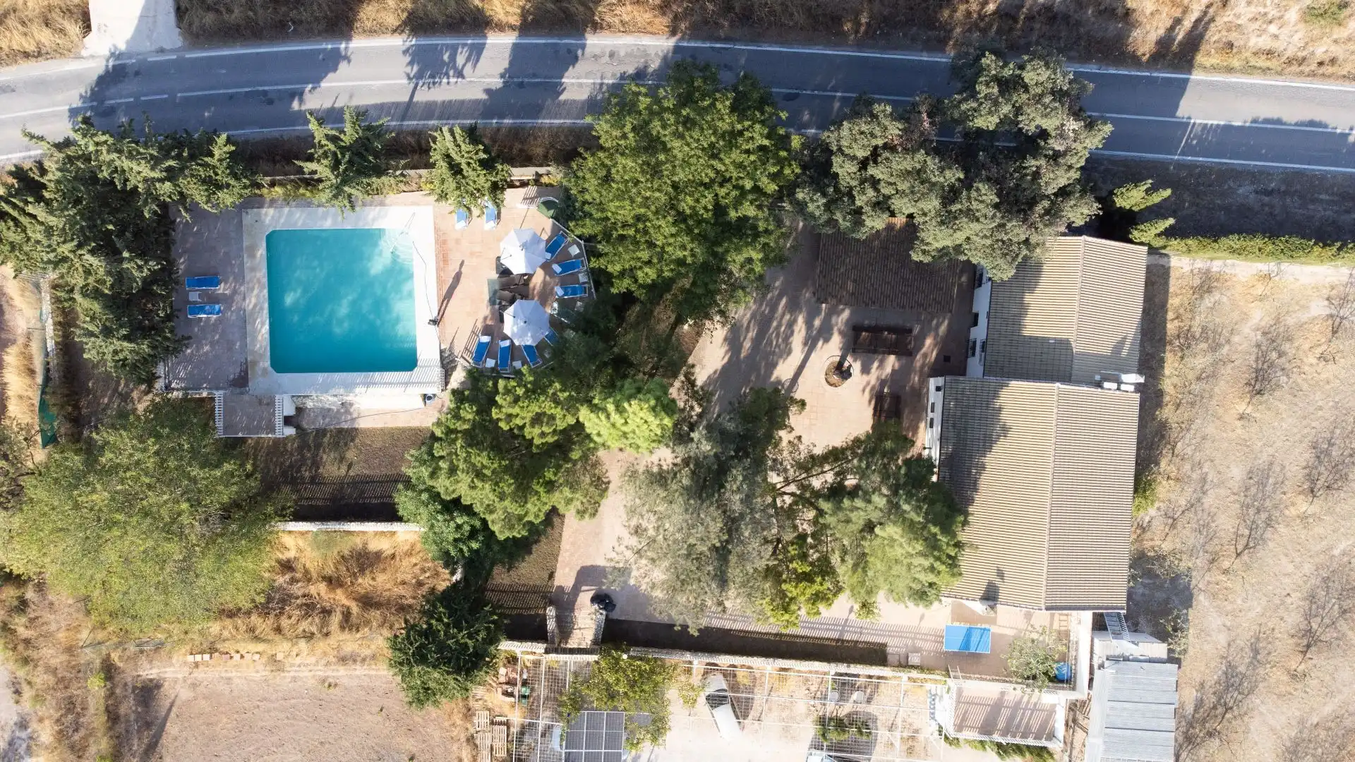 Swimming pool of Country homes for sale in Gilena  with Air Conditioner, Heating and Private garden