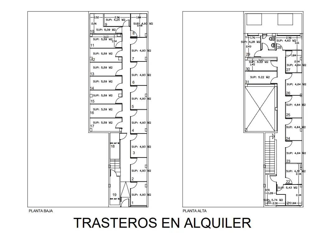 Traster de lloguer a Pescadería