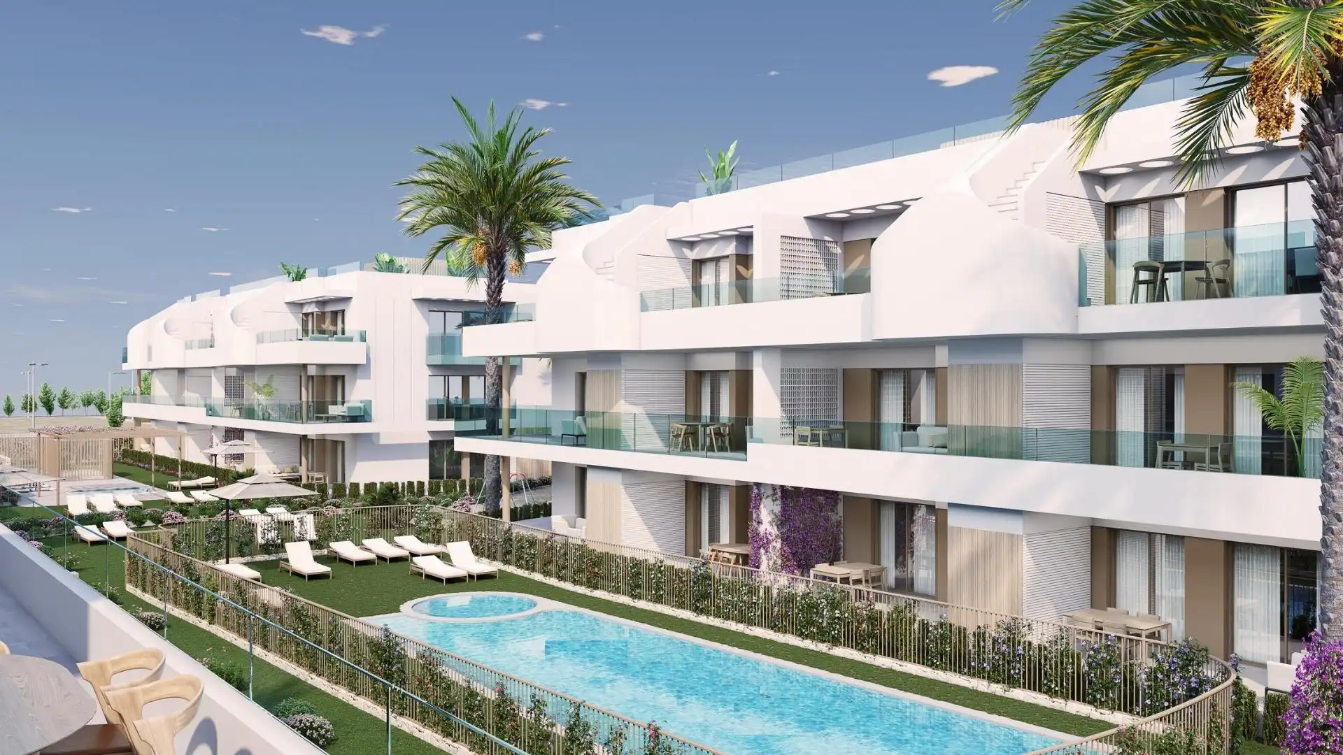 Vista exterior de Àtic en venda en Pilar de la Horadada amb Terrassa, Traster i Piscina comunitària