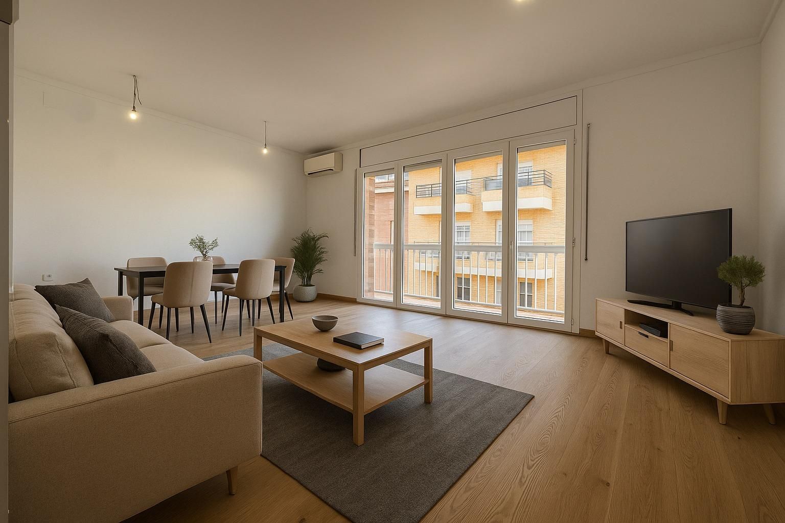 Sala d'estar de Pis en venda en Manresa amb Aire condicionat, Calefacció i Parquet