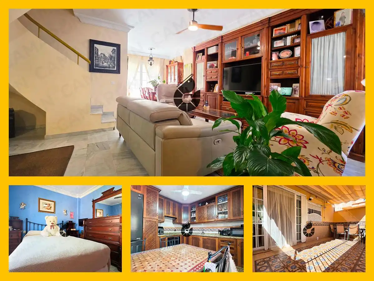 Sala de estar de Casa adosada en venta en Mairena del Aljarafe con Aire acondicionado y Trastero