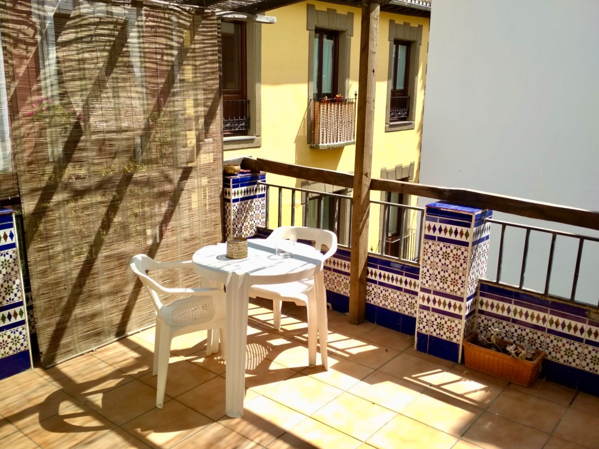 Terrace of Study to rent in  Granada Capital  with Air Conditioner, Heating and Terrace