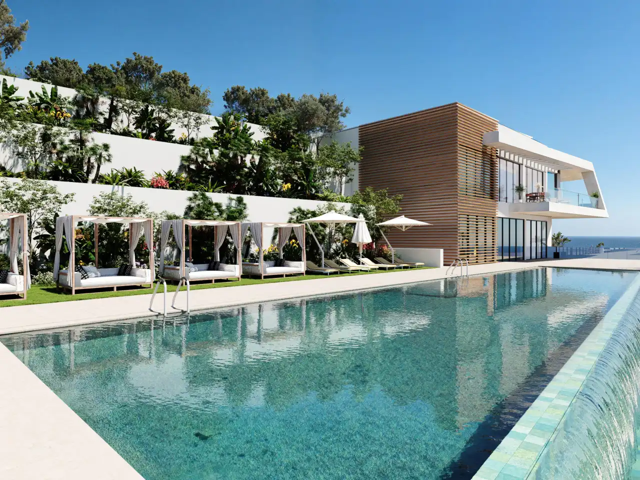 Piscina de Casa o chalet en venta en Marbella con Aire acondicionado, Calefacción y Jardín privado