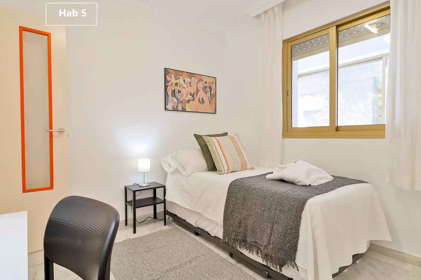 Habitación de Piso de alquiler en Málaga con Aire acondicionado, Amueblado y Internet