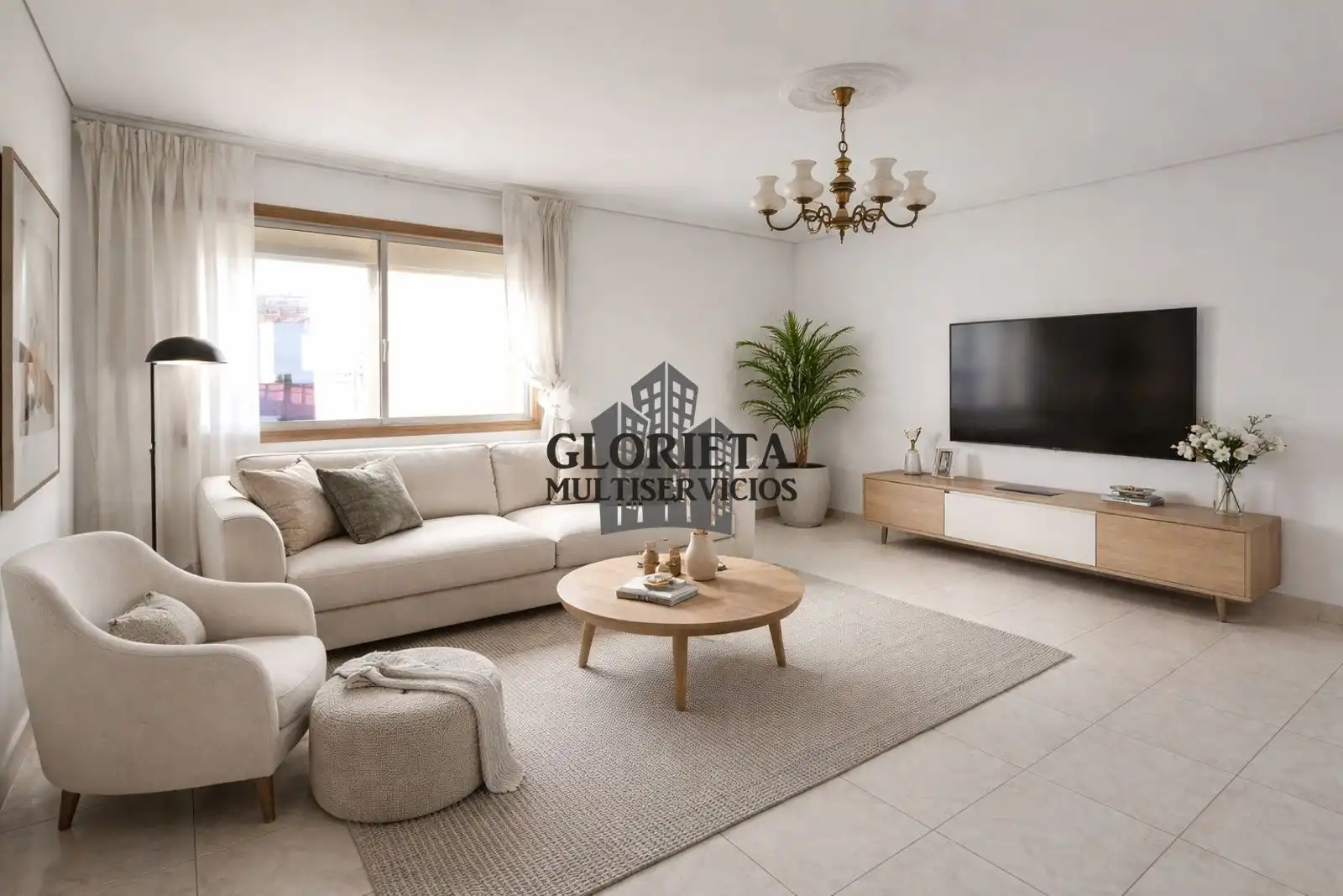 Sala de estar de Piso en venta en Vigo  con Calefacción, Parquet y Terraza