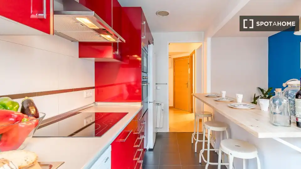 Cocina de Piso de alquiler en Madrid con Aire acondicionado, Calefacción y Amueblado