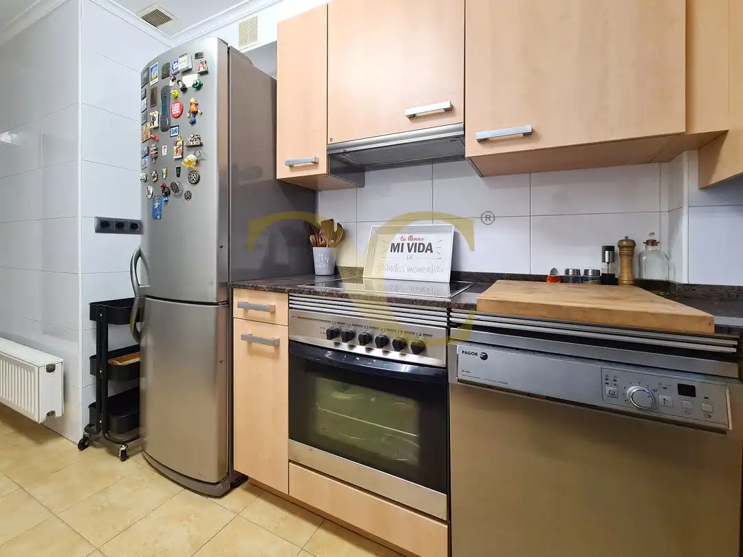 Kitchen of Flat for sale in Gijón   with Heating, Terrace and Furnished