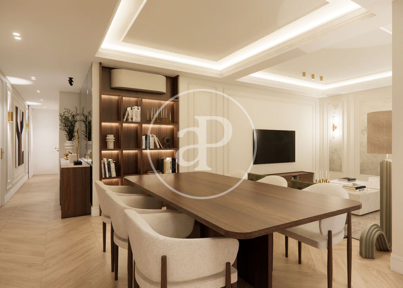 Dining room of Flat for sale in  Madrid Capital  with Air Conditioner, Heating and Furnished