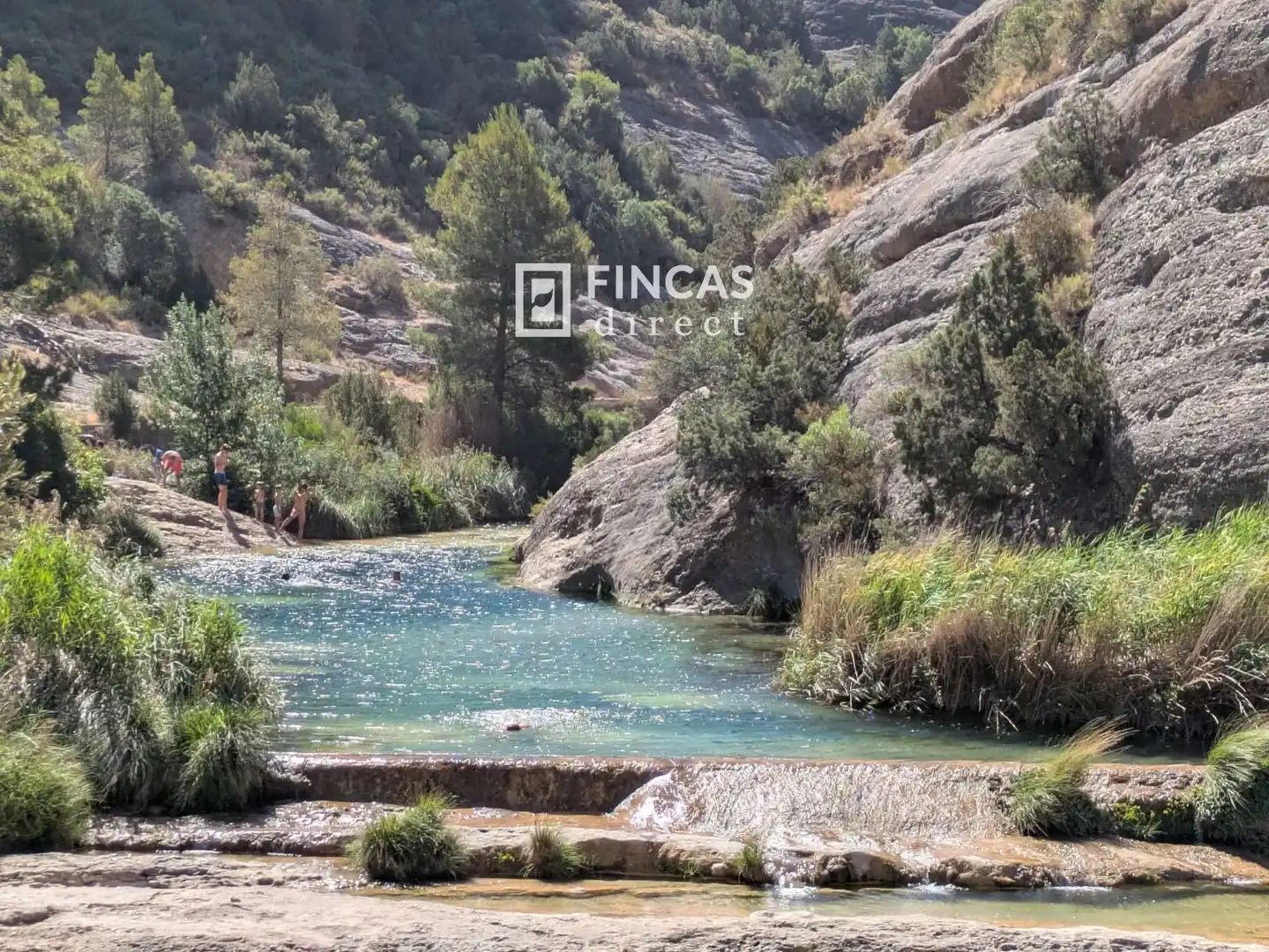 Swimming pool of Country homes for sale in Cretas  with Air Conditioner