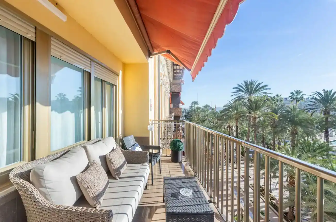 Terrace of Apartments for rent in Alicante / Alacant  with Air Conditioner, Heating and Parquet flooring