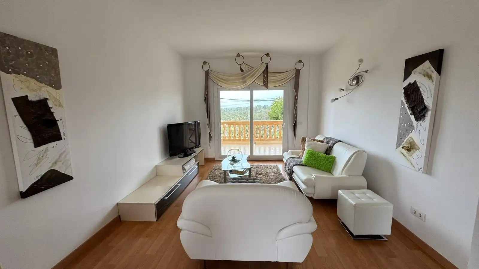 Wohnzimmer von Wohnung zum Verkauf in Llucmajor mit Klimaanlage, Parkett und Terrasse