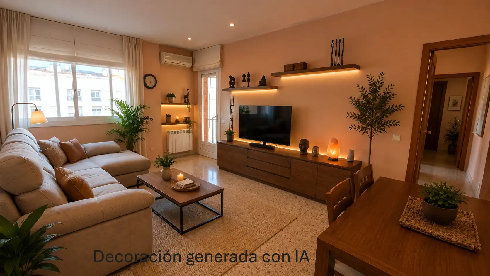 Wohnzimmer von Wohnung zum Verkauf in Cornellà de Llobregat mit Klimaanlage, Heizung und Möbliert
