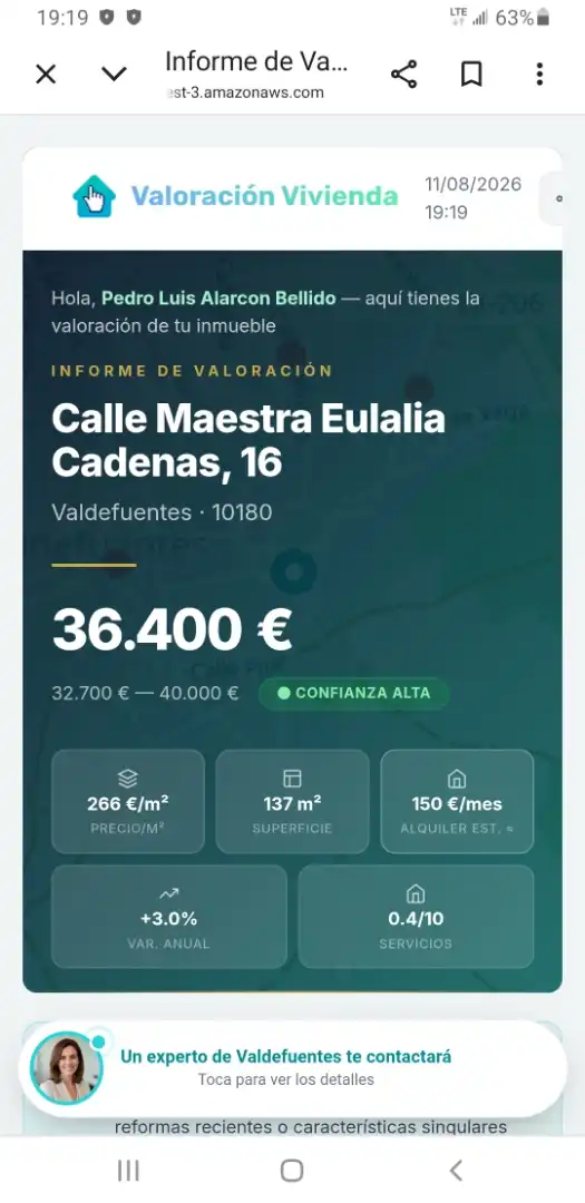 Vista exterior de Casa adosada en venta en Valdefuentes