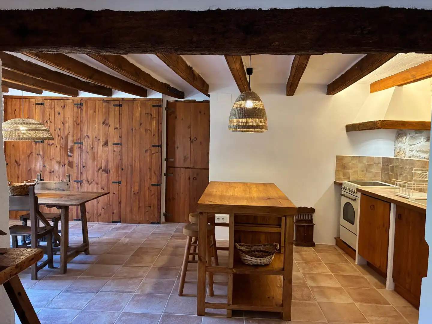 Cuina de Finca rústica en venda en Borredà amb Jardí privat, Terrassa i Traster