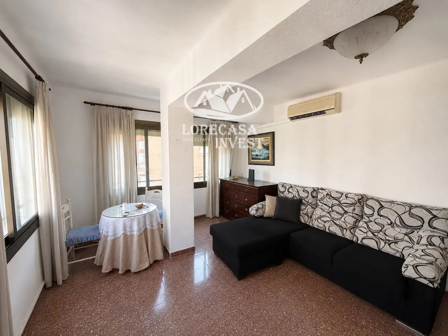 Living room of Flat for sale in  Palma de Mallorca  with Air Conditioner, Terrace and Furnished