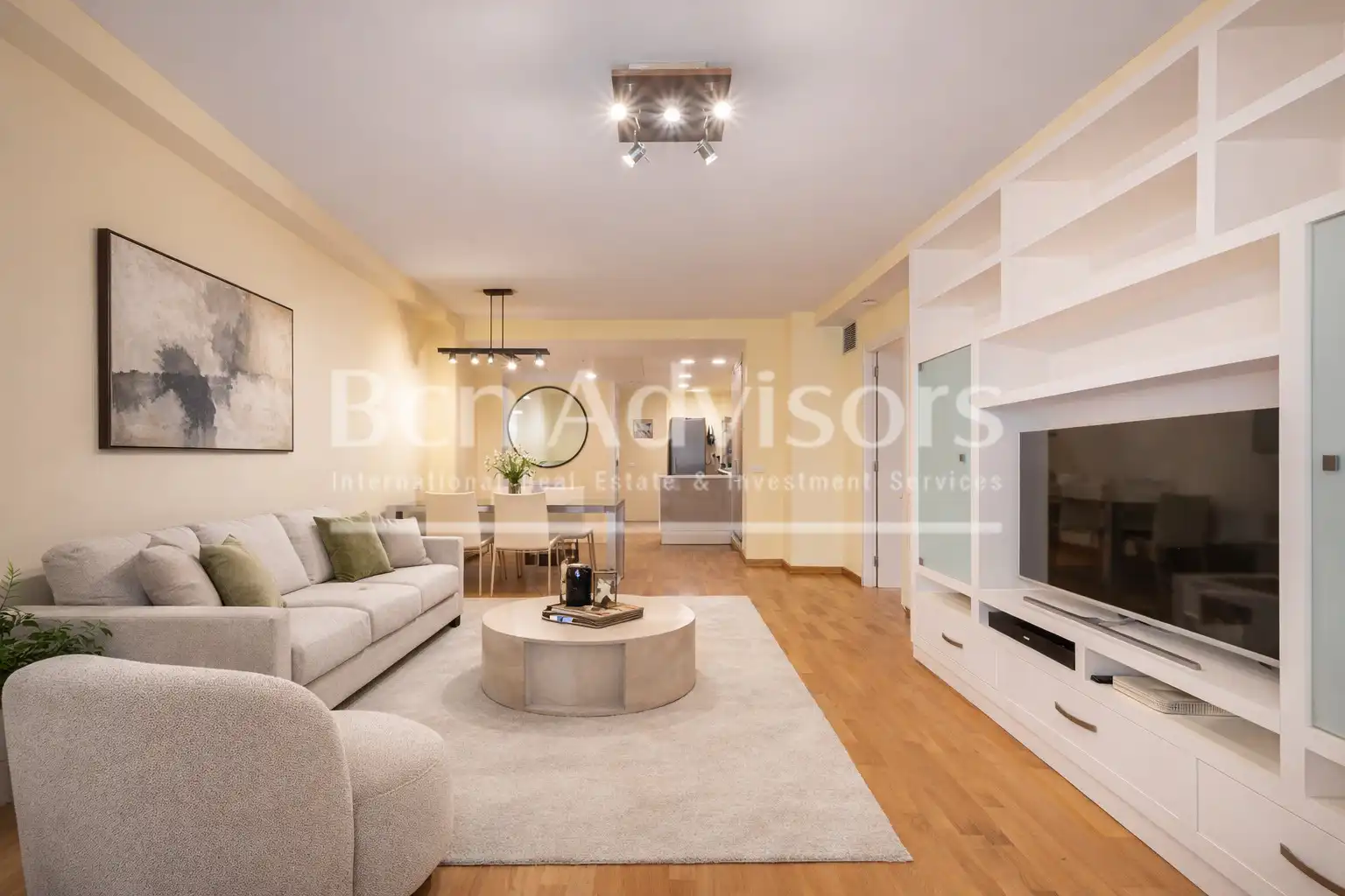 Living room of Flat for sale in Barcelona  with Air Conditioner, Heating and Parquet flooring