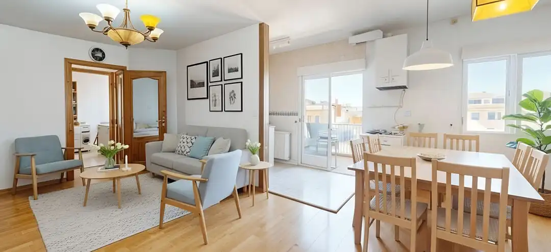 Sala de estar de Piso en venta en  Madrid Capital con Calefacción y Balcón