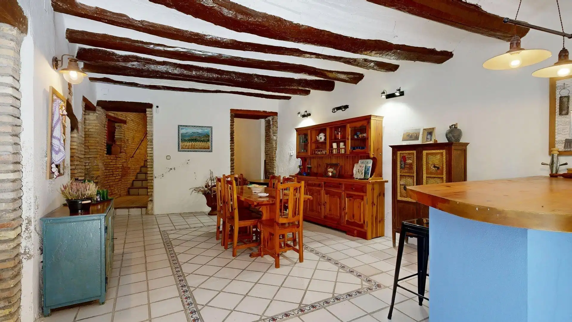 Comedor de Casa o chalet en venta en Magallón con Jardín privado, Terraza y Amueblado