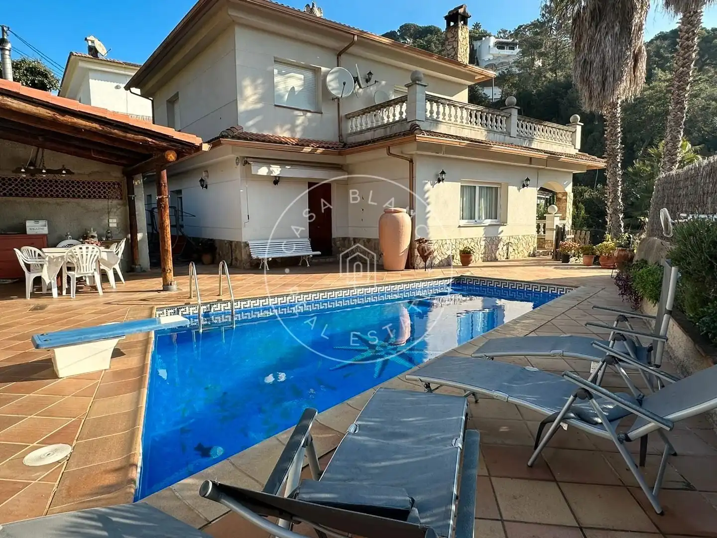 Swimming pool of Houses for sale in Lloret de Mar  with Air Conditioner, Heating and Private garden