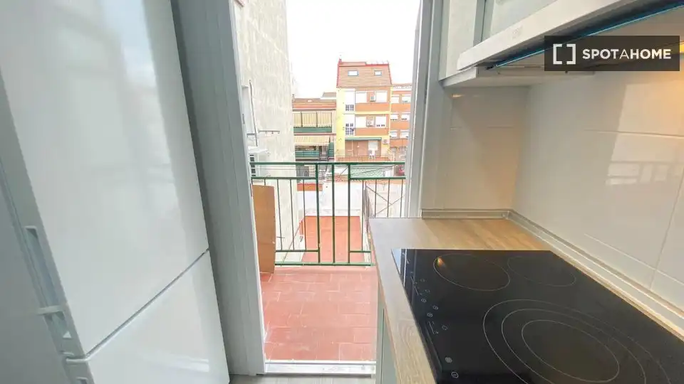 Terraza de Piso de alquiler en Madrid con Aire acondicionado, Calefacción y Amueblado