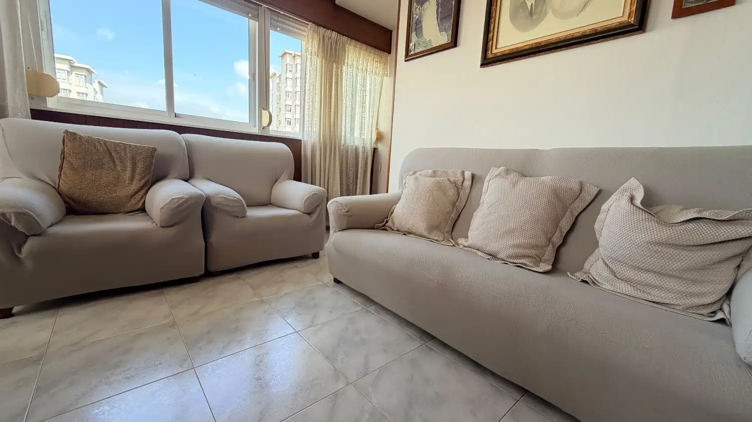 Wohnzimmer von Wohnung zum Verkauf in Ferrol mit Heizung und Möbliert